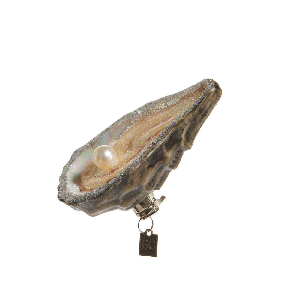 The World is Your Oyster Glass Clip-On Ornament 4.75