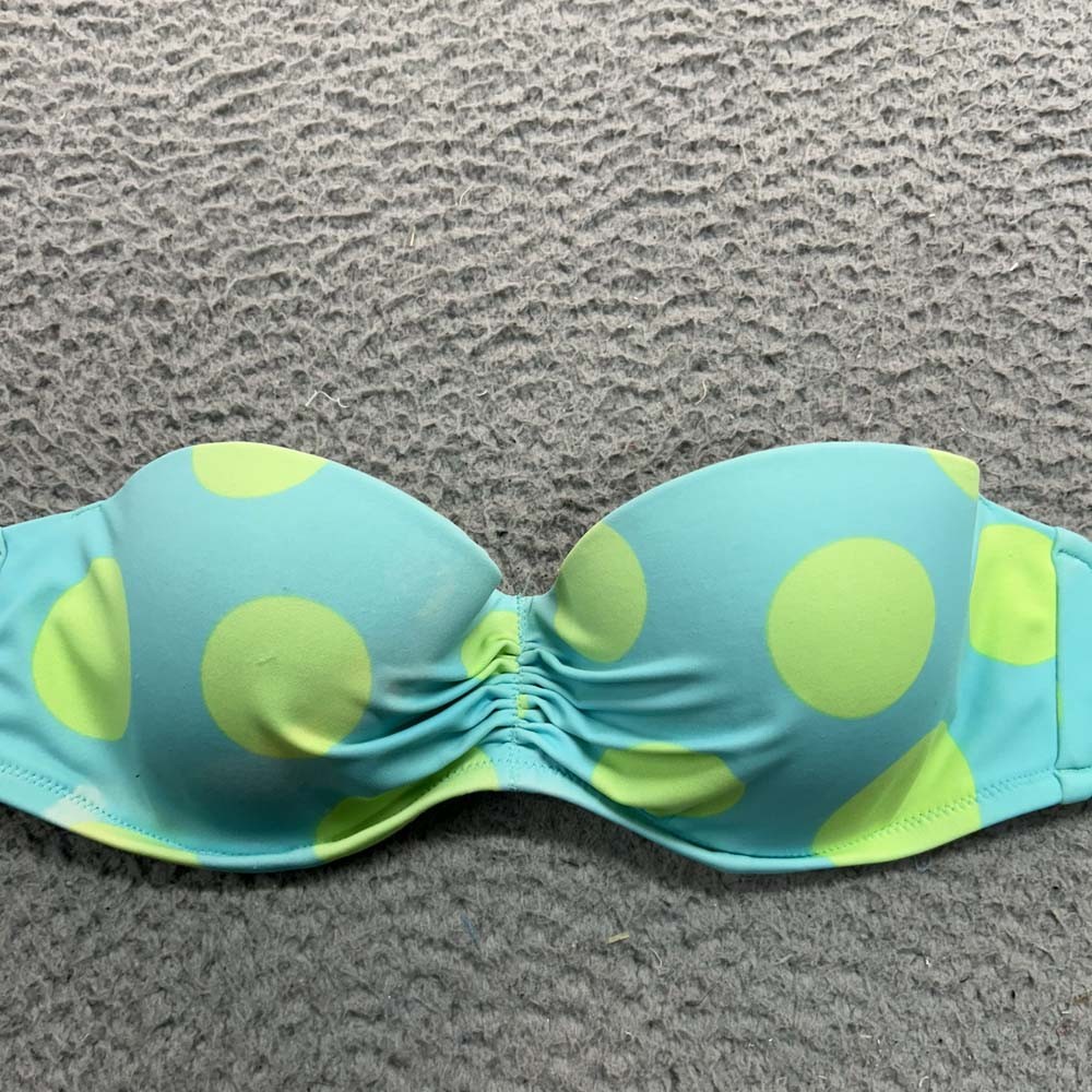 Victoria Secret Swim Bikini Top Womens Size 34B Beach Swimwear Polka Dot Demi