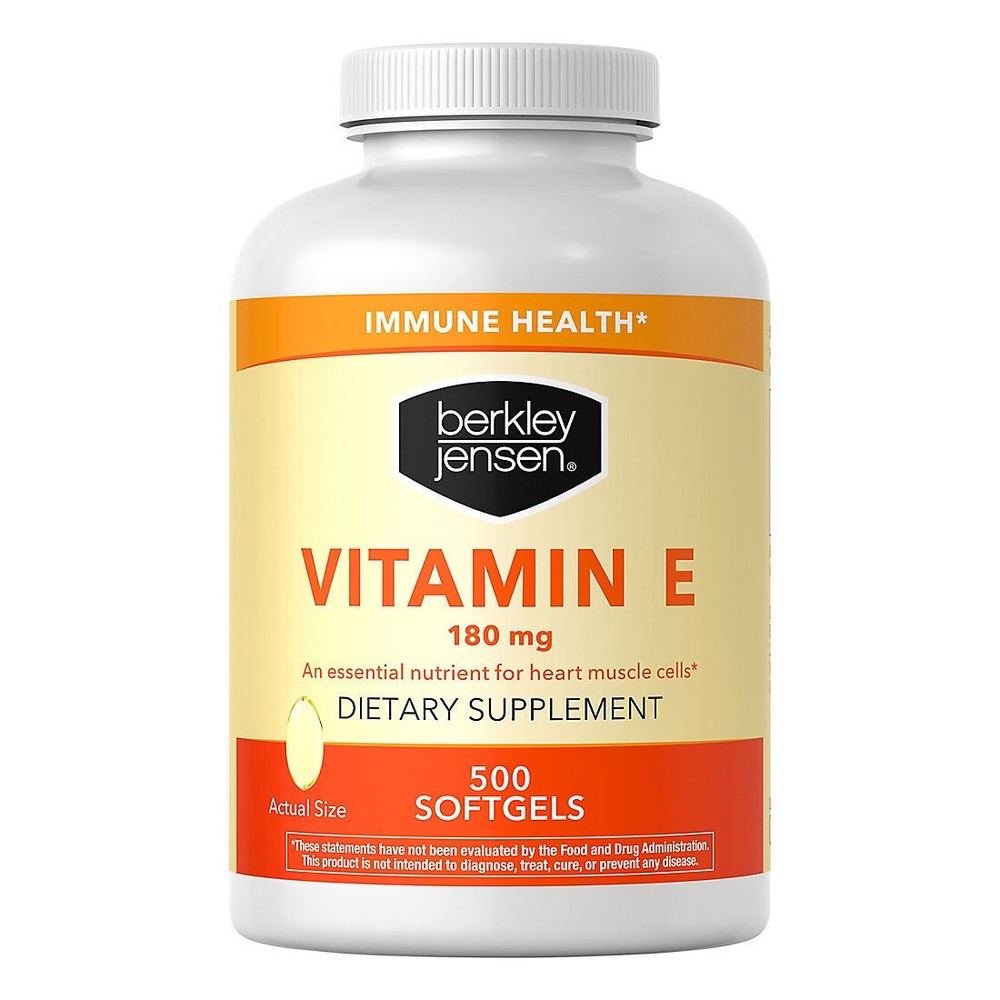 Berkley Jensen Vitamin E 180mg Dietary Supplement Softgels 500 Count