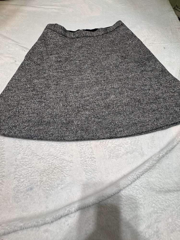 Banana Republic Tweed Wool 30% Blend Lined Pencil Zip Skirt Gray Womens Size 6