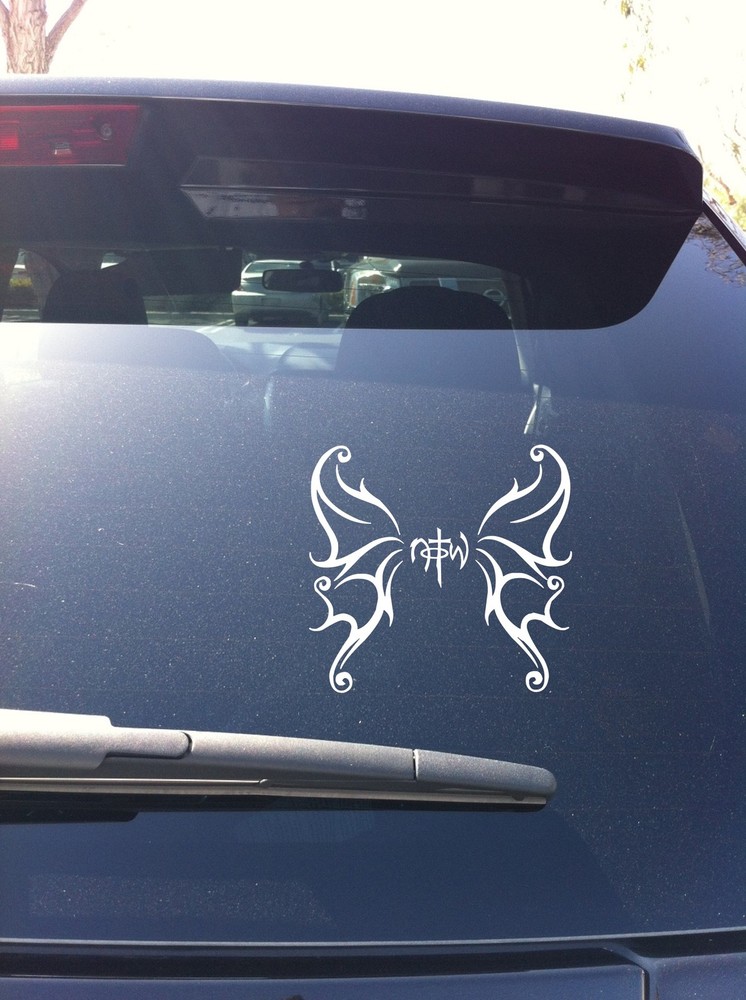 13-01 Not of this World NOTW Butterfly Window Vinyl Decal Car