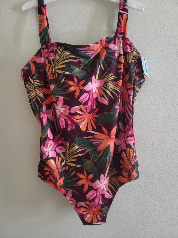 Women's High Leg Full Coverage One Piece Swimsuit - Shade & Shore Multi L