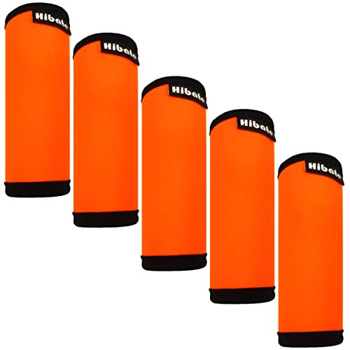 5pcs Neoprene Luggage Handle Wrap for Suitcase Identifier Luggage 5 Pack_Orange