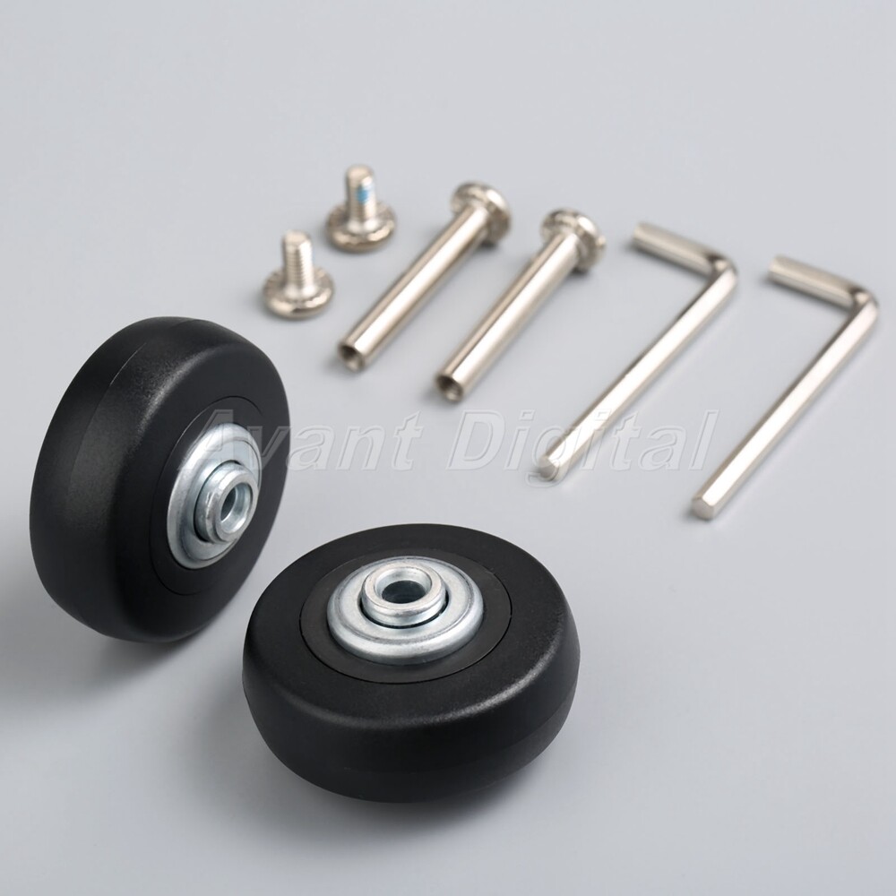 2 Set Travel Luggage Suitcase Wheels Repair Kit OD 50mm Axles Wheels Replacement