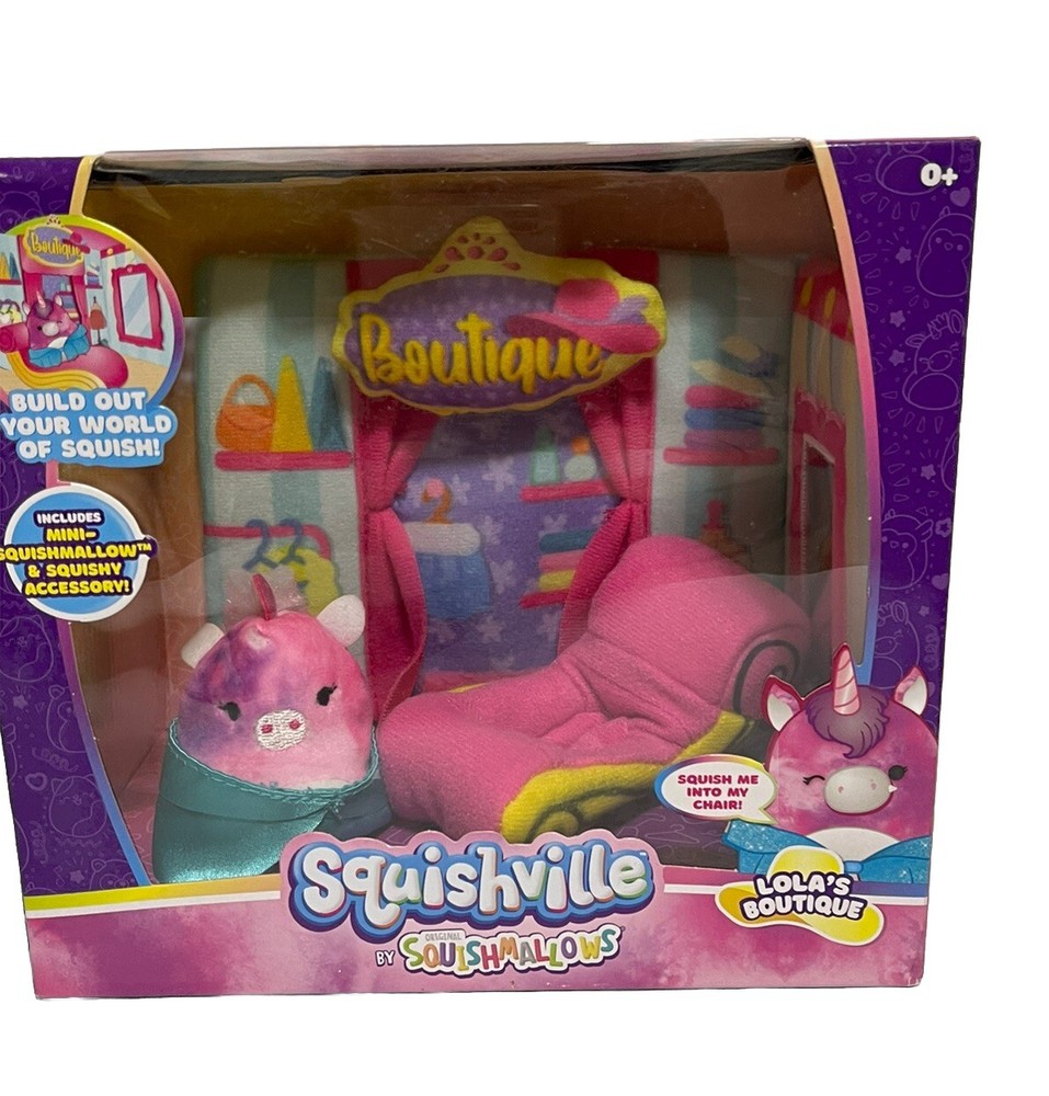 Squishville Squishmallows Lola's Boutique Juego Mini 2” Squishmallow Nuevo