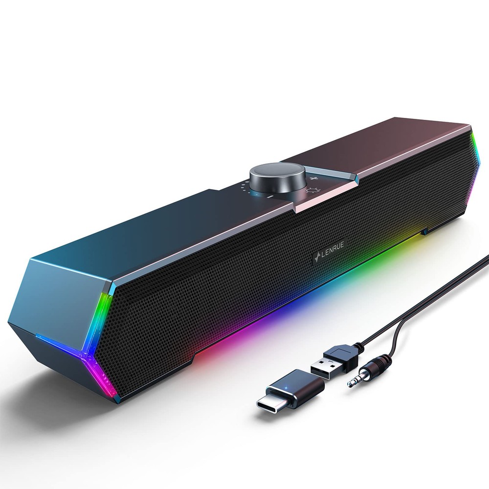 G11 Computer Speakers for Desktop, Touch Lights PC Speakers with Surge Clear ...