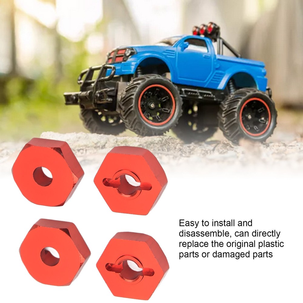 4 PCS RC Wheel Hex Hub Adapter Aluminum Alloy RC Hex Coupler Parts for Traxxas E