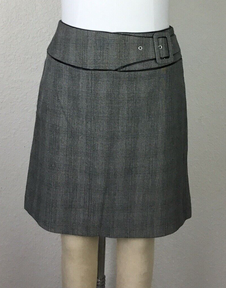 Dalia Collection  Skirt Size 8 Women's Vintage Knee Length Grey Classic