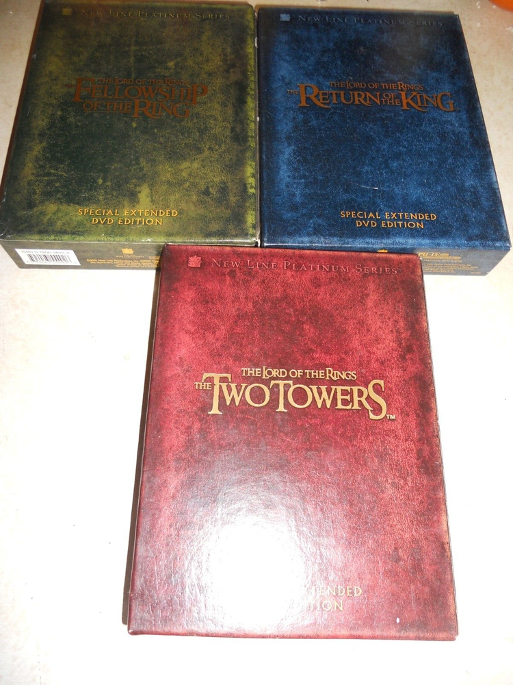 LORD OF THE RINGS TRILOGY - 12 DISC SPECIAL EXTENDED EDITION ALL 3 SETS DVD