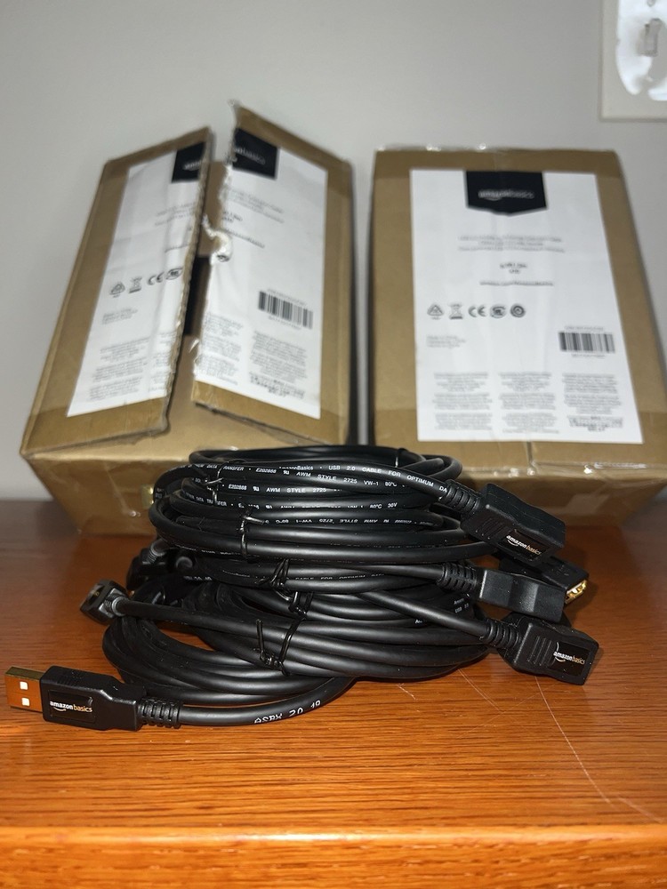 AmazonBasics 6.5ft USB 2.0 Extension Cable Male to Female for Easy Connectivity-image