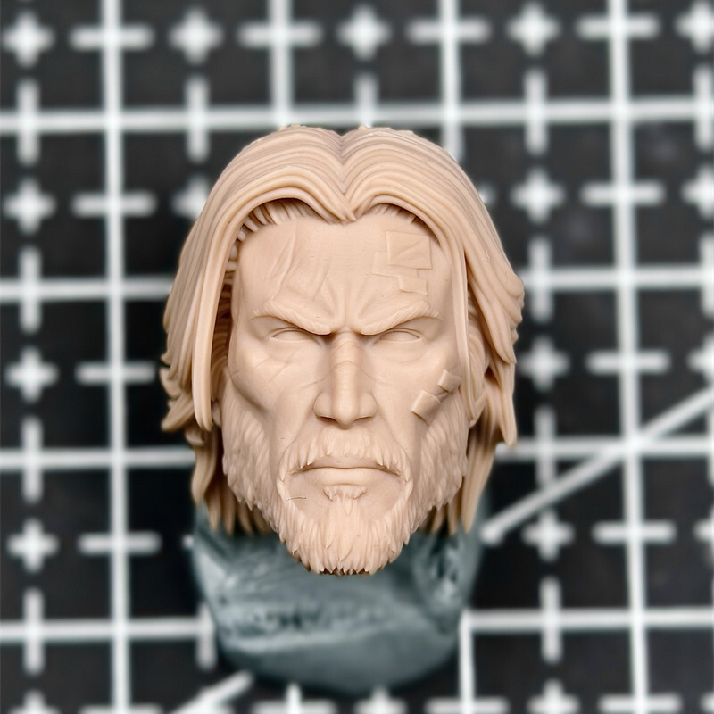 Blank 1/12 Scale Comic Version Berserker Head Sculpt Unpainted Fit 6