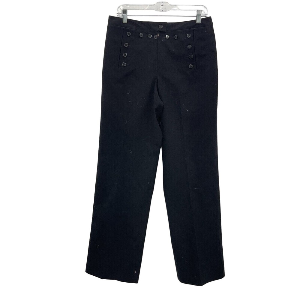 Women's Blue Wool Cropped Military Pants by Defense Logistics Agency - Size 12-image