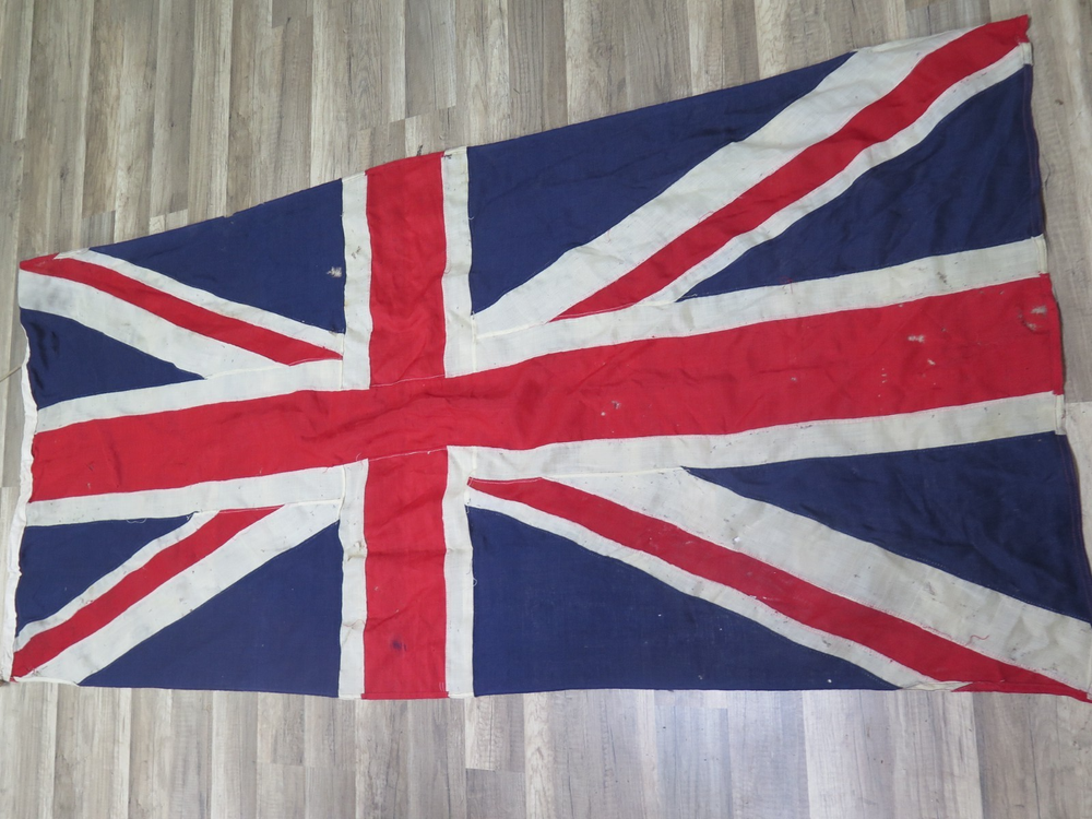 Vintage Large Union Jack UK Flag Sewn Cloth British Nautical Decor