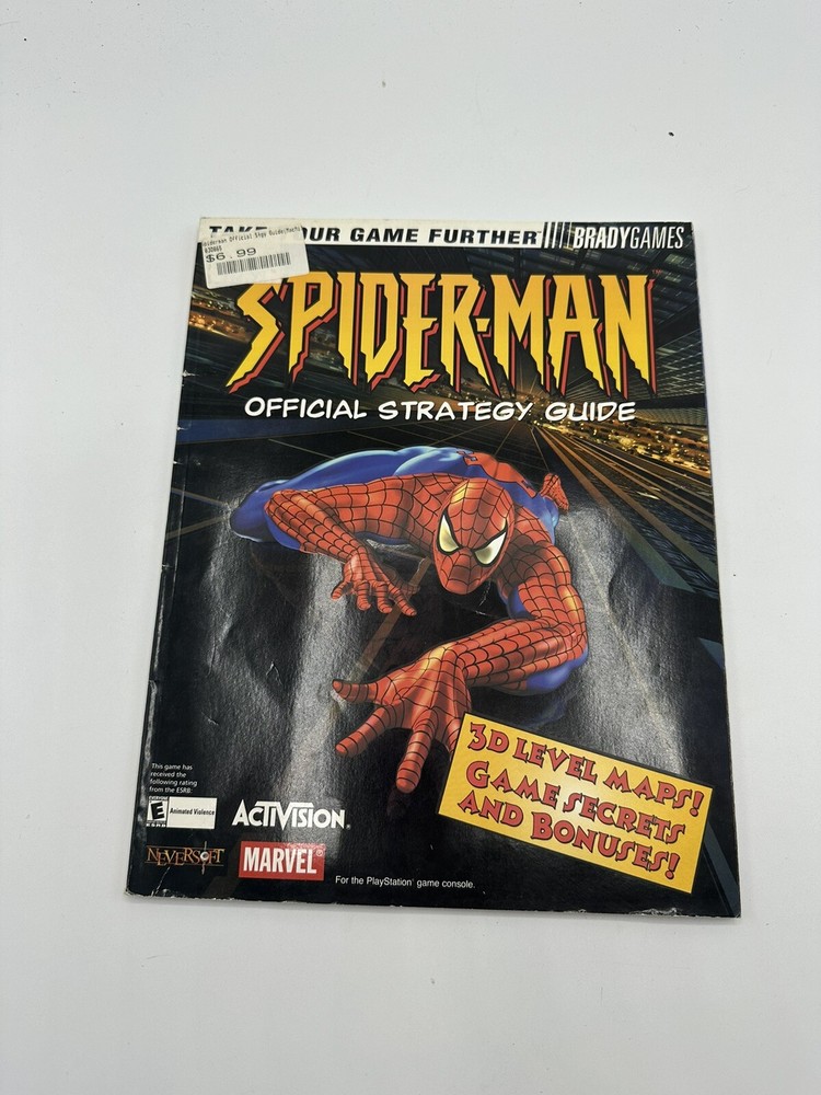 Spider-Man Official Video Game Strategy Guide - BradyGames Playstation PS1 2000