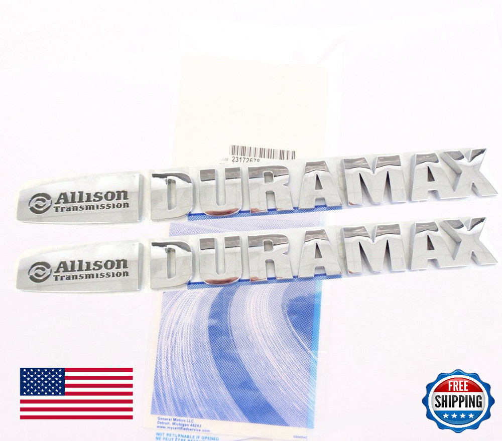 Yoaoo 2-Pack OEM Allison Duramax Badges Emblems for Silverado Sierra 1500 2500HD