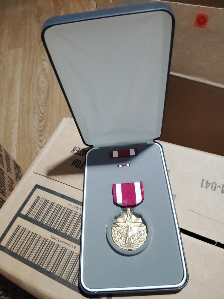 US Army Meritorious Service Medal Set w/ Case Ribbon Bar Lapel Pin MSM