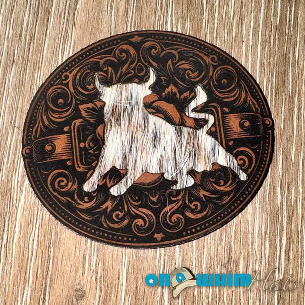 Bullish Genuine Cowhide and Leather Iron-On Patch
