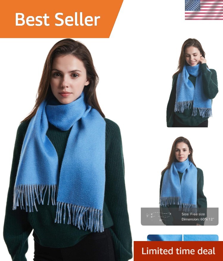 2024 Women's Winter Cashmere Scarf with Fringed Edges – Gift Ready