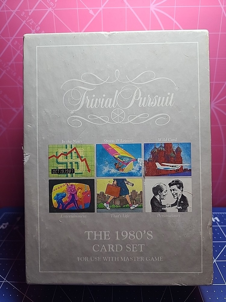 🎲 Vtg 1990 Parker Brothers Trivial Pursuit 1980s Card Set - For Master Game 🎲