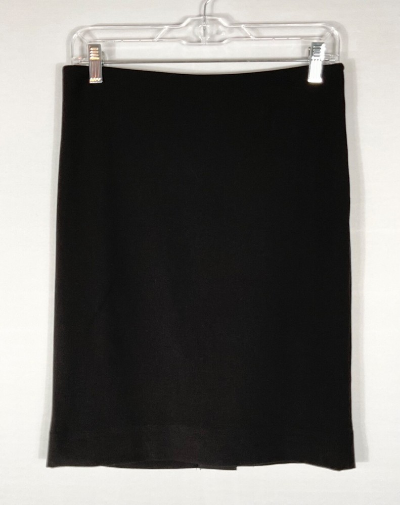 MM Lafleur Skirt Womens Size 0 Black Lined Straight Pencil Slit Stretch Zip Up