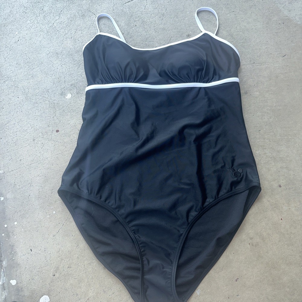 Disney Parks Swimsuit Women’s XL  Mickey Mouse Black White One Piece