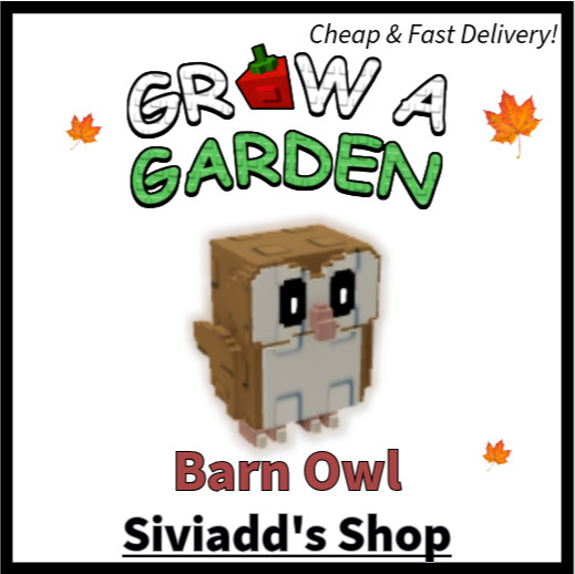 Roblox Grow a Garden Pets |Barn Owl| (FREE Shipping)