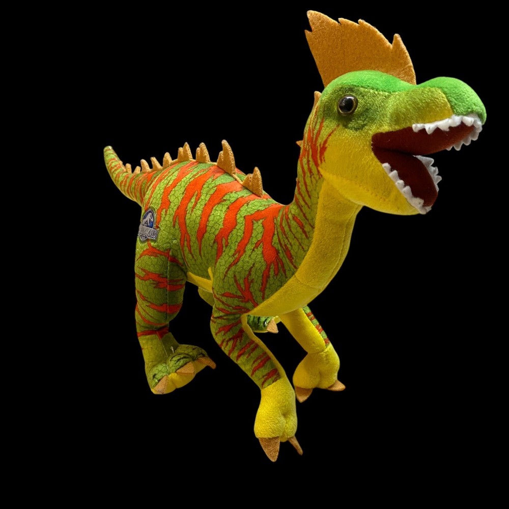 Jurassic World Dinosaur Plush Hybrid Dino Green Red Yellow Toy Factory w/ Tags