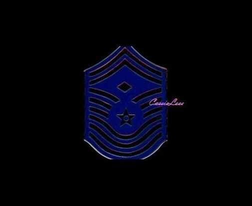 USAF E-9 First Sergeant Custom Promo Pin with Rank Insignia