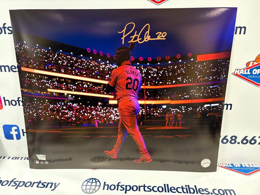 Pete Alonso Signed Ny Mets Playoff 16X20 Photo - Fanatics Coa