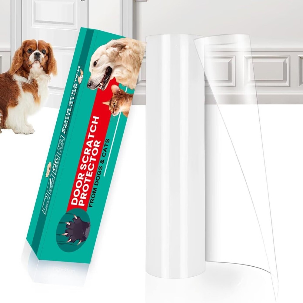 Door Protector from Dog Scratching, [Thicken Vinyl] Heavy Duty Flexible Couch...