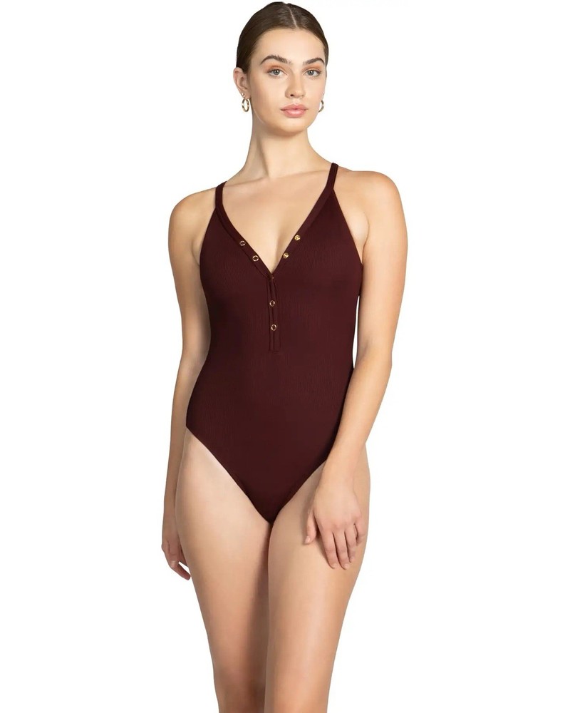 Robin Piccone Amy One-Piece Snap Women's Size 14 Color All Spice NEW!!