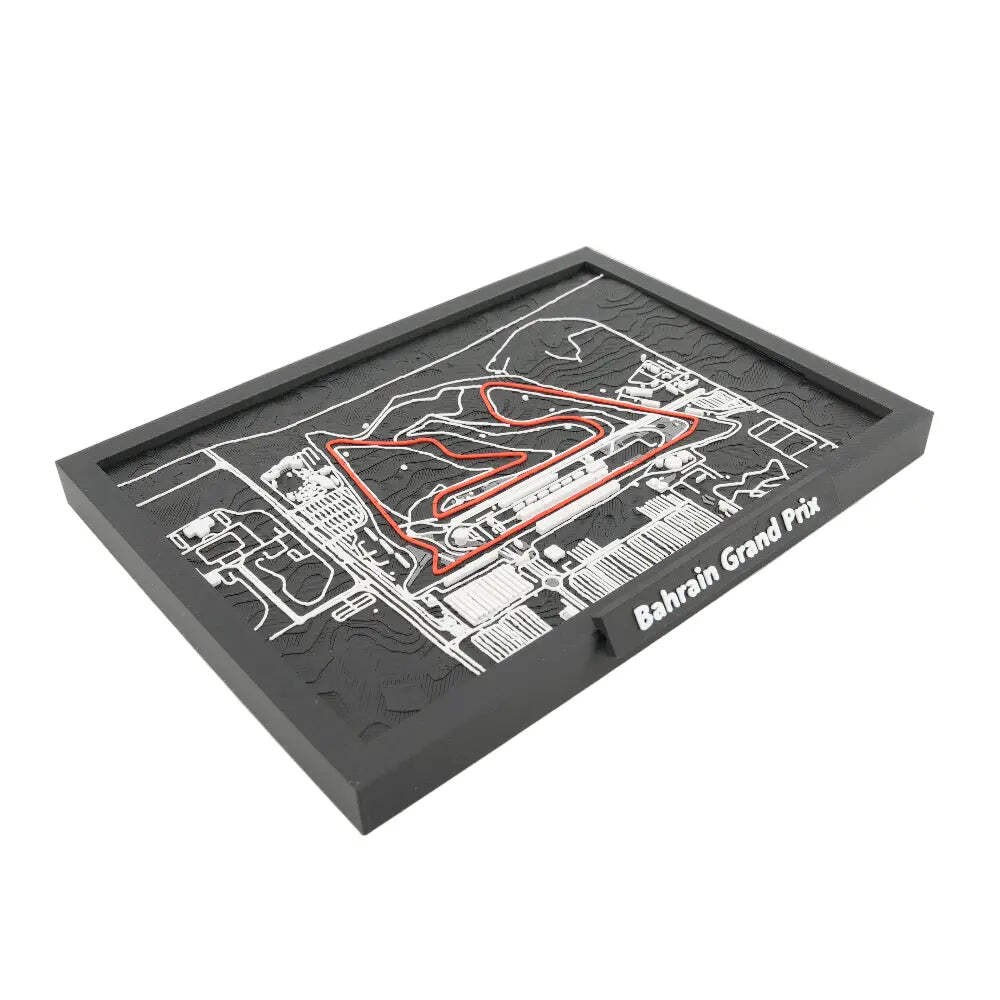 Bahrain Grand Prix 3D Circuit Map - Framed Racing Track Model