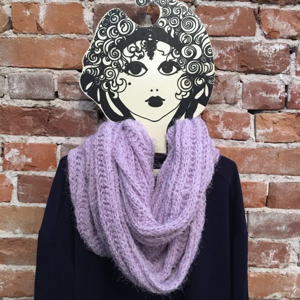 INC Lt Lilac Purple Chenille Textured Loop Fashion Soft Infinity Scarf O/S New