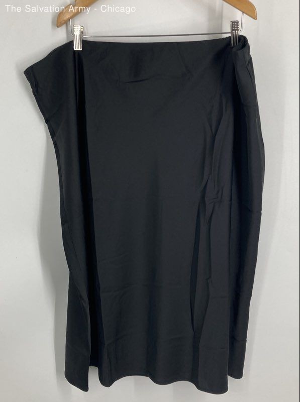 J.Crew Womens Black Elastic Waist Comfort Casual A-Line Skirt Size 3X