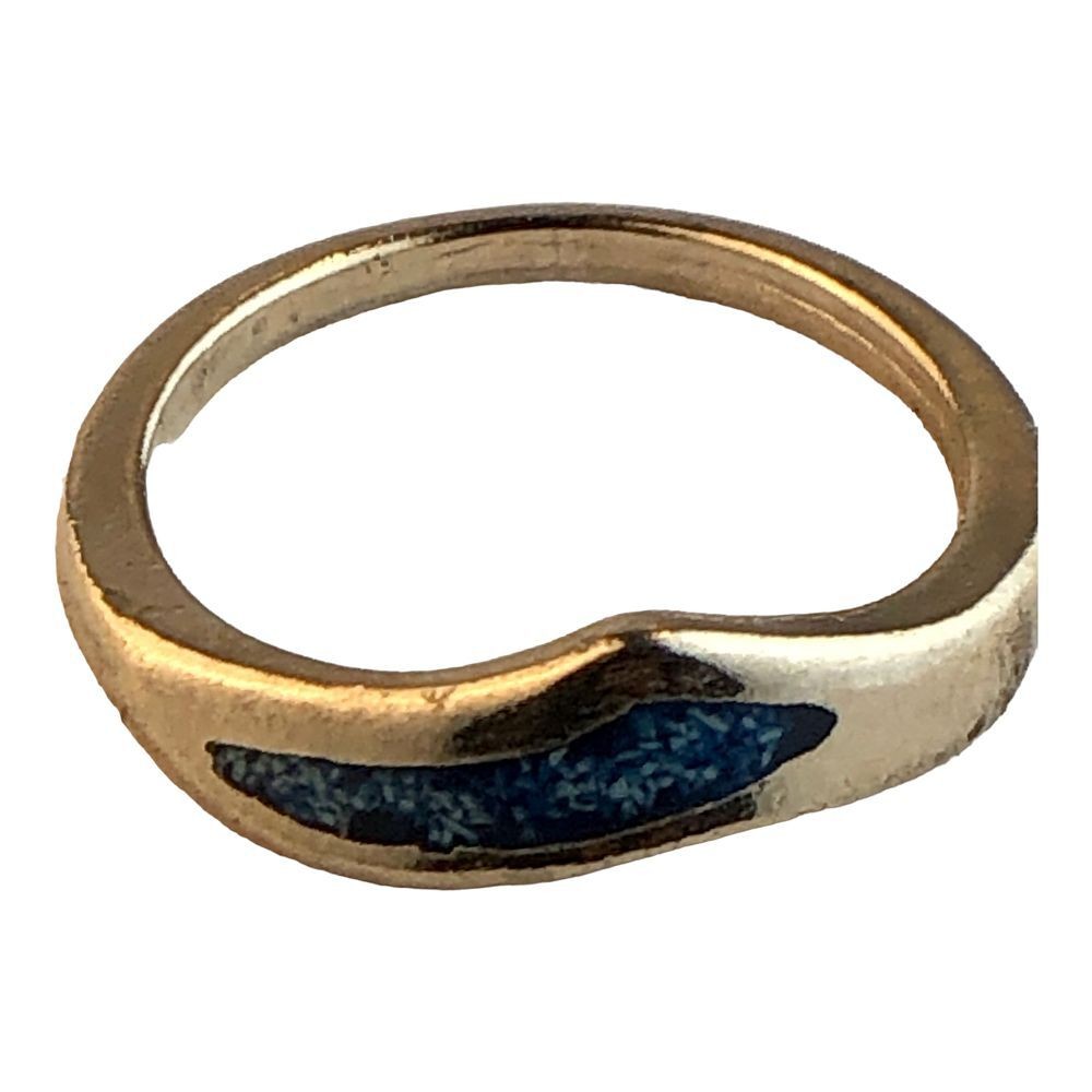 41453 - Abalone Wave Ring Size 8 - |Clear-99|