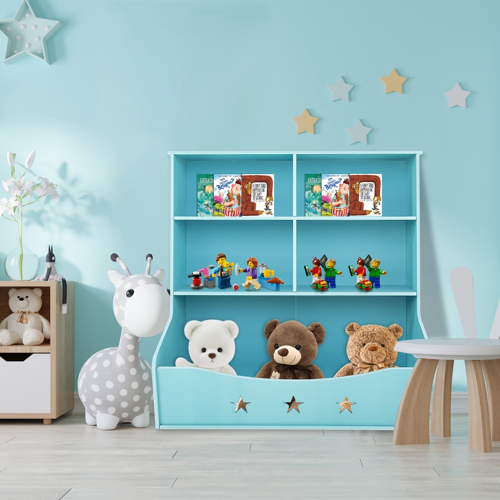 3-Tier Kids Bookcase Toy Organizer for Home Storage