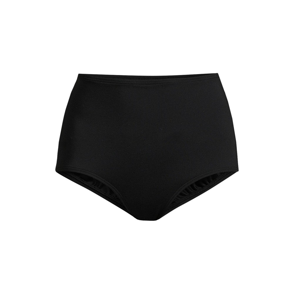 Lands' End Womens XS LONG Tummy Control High Waisted Tugless Bikini Swim Bottoms