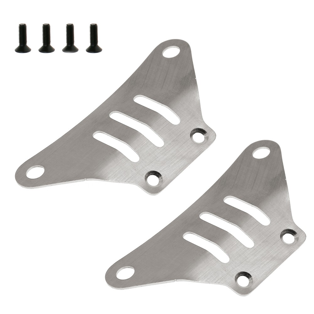 Stainless Steel Chassis Armor for Tamiya TT-02 1/10 RC Car Front & Rear Protection