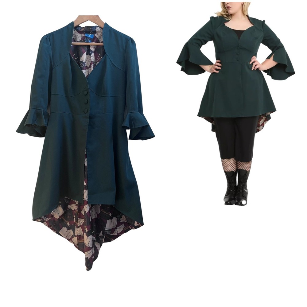 Harry Potter Hot Topic High-Low Corset Overcoat Dress Jacket in Large-image