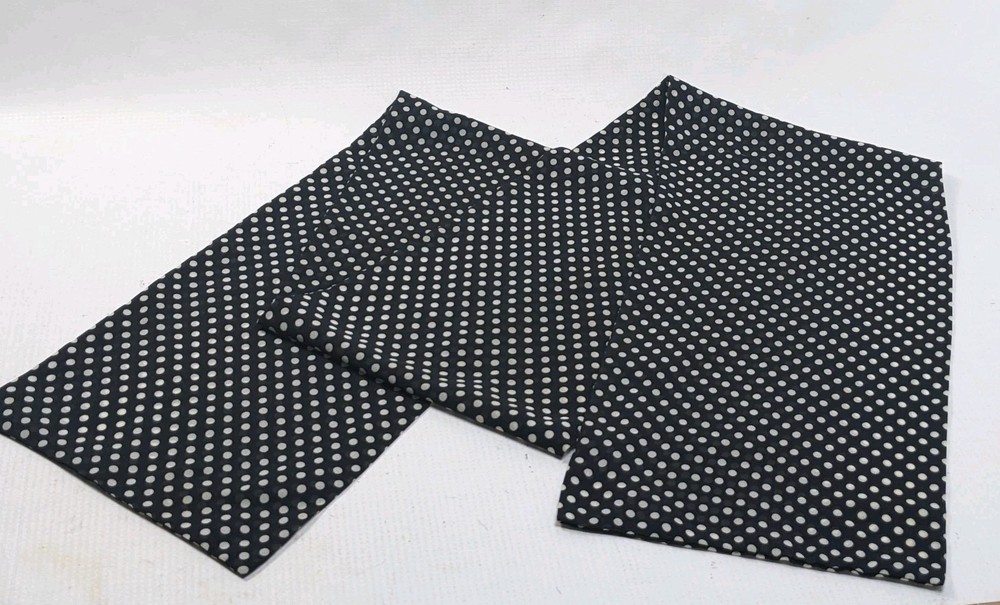 Vintage Retro sash Headband Tie Wrap  neck Scarf Polka dots white black 7