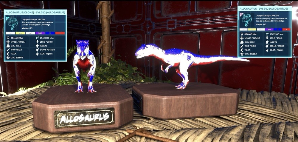 ARK Survival Ascended-Pair Red, White & Blue Patriot Dinosaur (PVE See Picture)