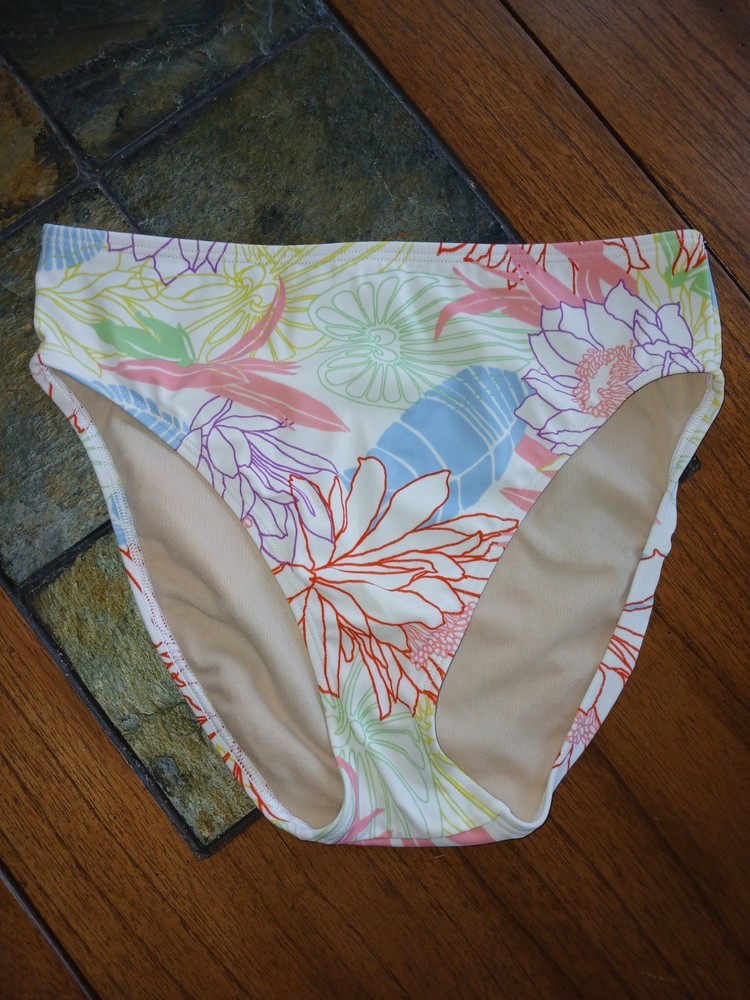 Victoria's Secret Women's Medium High Waisted Floral Bikini Bottom Y2K 2004