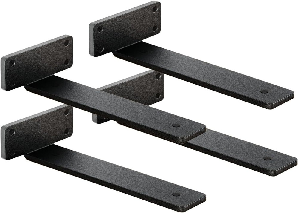 4 Pack 14 Inch Heavy Duty Floating Shelf Brackets 1/5 Inch Thick  