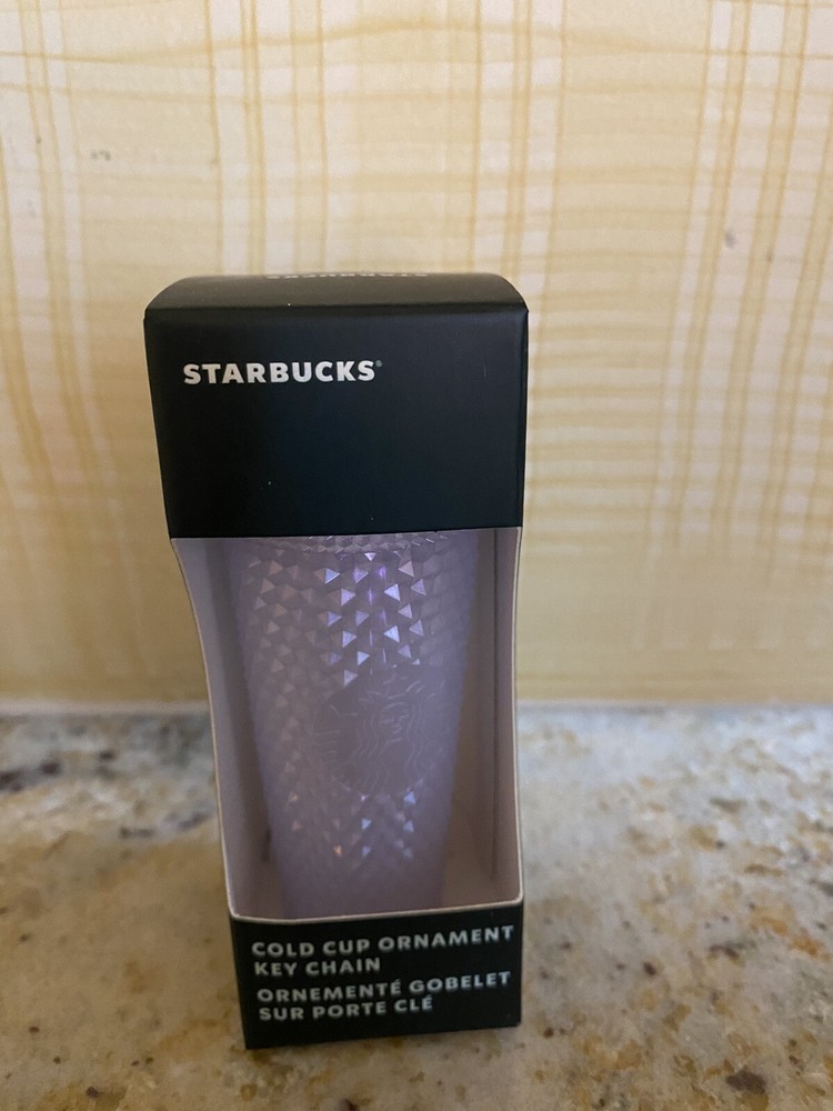 Starbucks 2021 Mini Studded Lilac Keychain Cold Cup Holiday Ornament-image