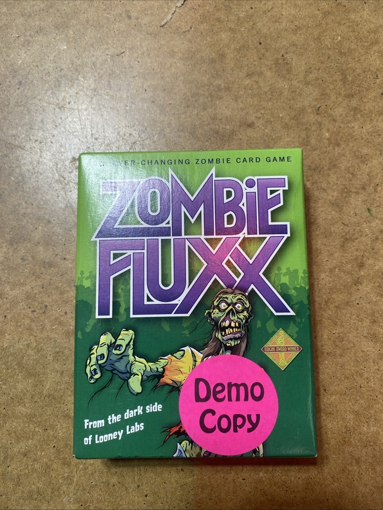 Zombie Fluxx The Ever-Changing Zombie Card Game Looney Labs 2008 Demo Copy