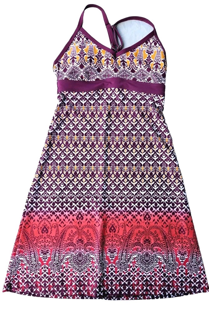 ATHLETA Womens Size XXS SHOREBREAK Racerback Swim Dress BOMBAY Athletic