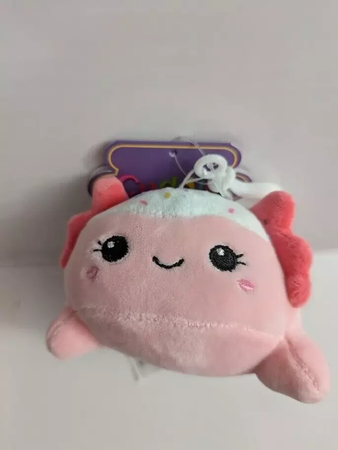 Cute Axolotl Plush Keychain Clip for Backpacks and Bags - New