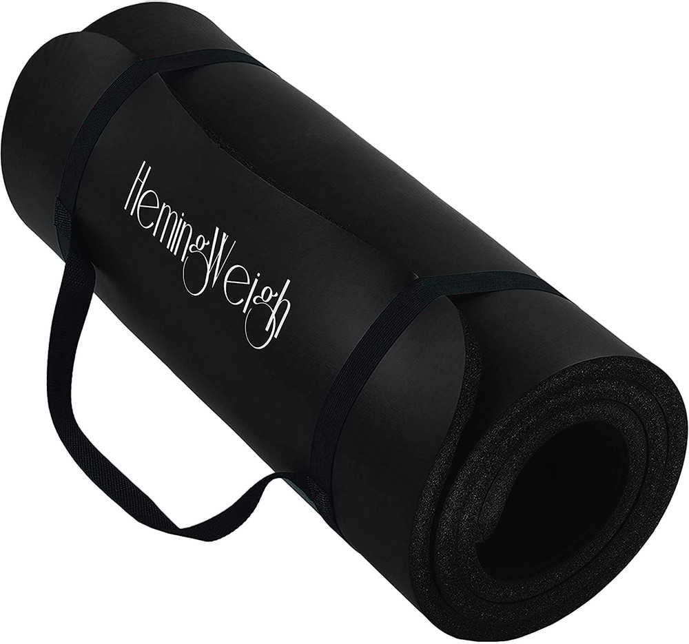 Yoga Mat 1 inch Extra Thick | Non Slip Black (70