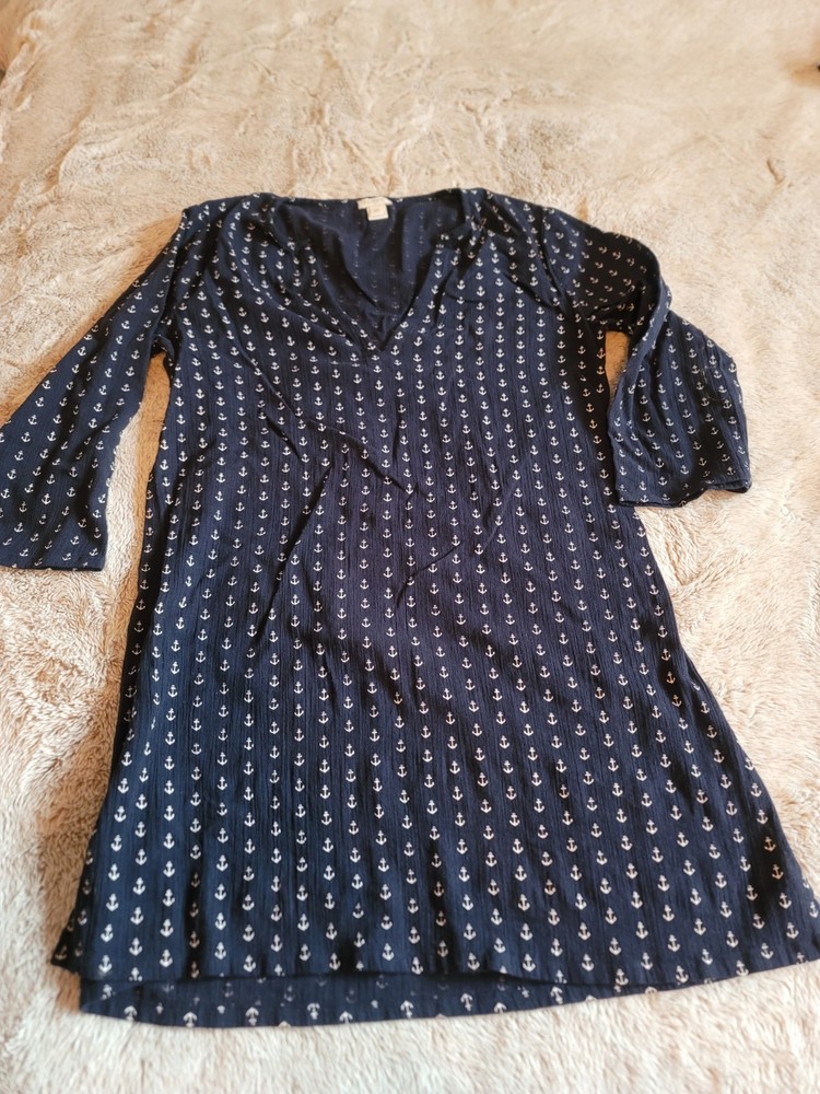 J. Crew Factory Tunic /Swim Cover Navy sz XS