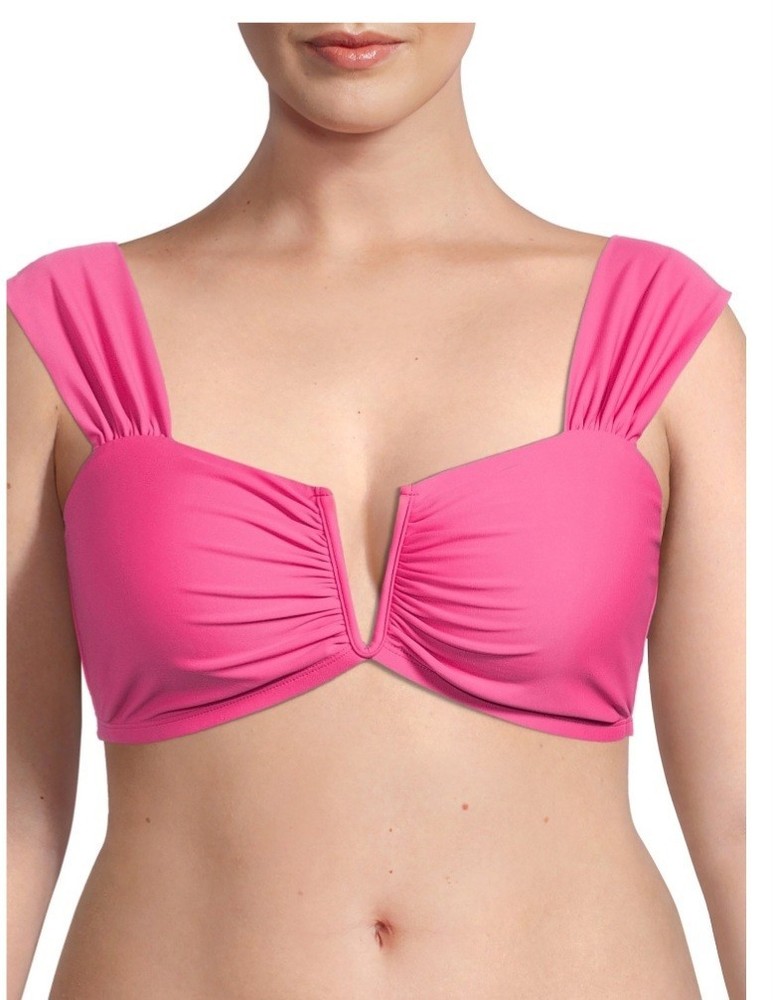 New Time & Tru Womens V-Wire Bikini Swim Top Size 1X(16-18W)